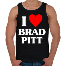 PRINTFASHION I love brad pitt - Férfi atléta - Fekete