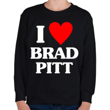 PRINTFASHION I love brad pitt - Gyerek pulóver - Fekete gyerek pulóver, kardigán
