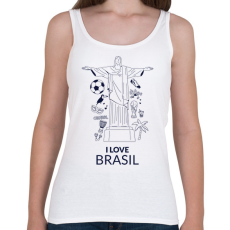 PRINTFASHION I LOVE BRASIL - Női atléta - Fehér