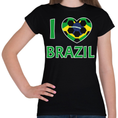 PRINTFASHION I love Brazil - Női póló - Fekete