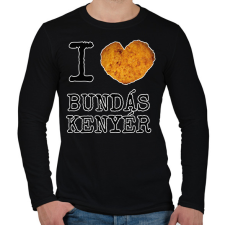 PRINTFASHION I love Bundás kenyér - Férfi hosszú ujjú póló - Fekete férfi póló