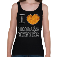 PRINTFASHION I love Bundás kenyér - Női atléta - Fekete