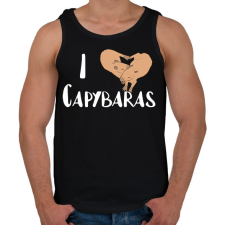 PRINTFASHION I love capybara - Férfi atléta - Fekete atléta, trikó