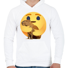 PRINTFASHION I love capybara - Férfi kapucnis pulóver - Fehér