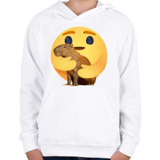 PRINTFASHION I love capybara - Gyerek kapucnis pulóver - Fehér gyerek pulóver, kardigán