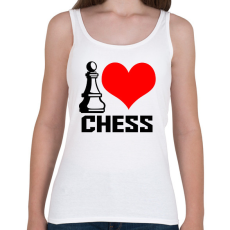 PRINTFASHION I love chess - Női atléta - Fehér