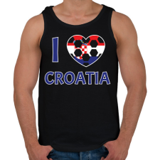 PRINTFASHION I love Croatia - Férfi atléta - Fekete atléta, trikó