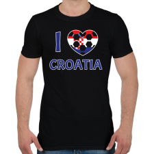 PRINTFASHION I love Croatia - Férfi póló - Fekete férfi póló
