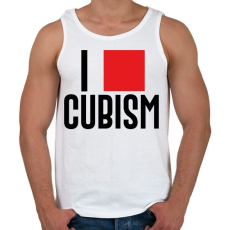 PRINTFASHION I love cubism - Férfi atléta - Fehér