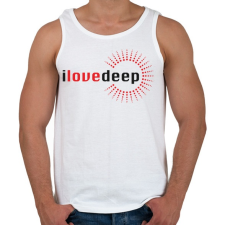 PRINTFASHION i-love-deep-grey-red - Férfi atléta - Fehér atléta, trikó