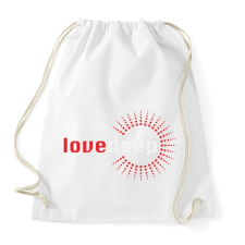 PRINTFASHION i-love-deep-white-red - Sportzsák, Tornazsák - Fehér tornazsák