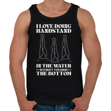 PRINTFASHION I love doing handstand - Férfi atléta - Fekete