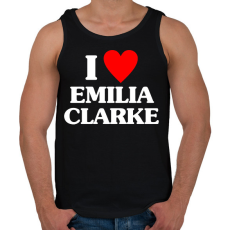 PRINTFASHION I LOVE EMILIA CLARKE - Férfi atléta - Fekete