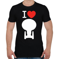PRINTFASHION I love enterprise  - Férfi póló - Fekete
