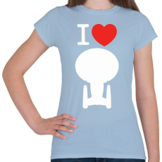 PRINTFASHION I love enterprise  - Női póló - Világoskék