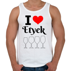 PRINTFASHION I love Etyek - Férfi atléta - Fehér