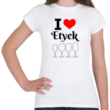 PRINTFASHION I love Etyek - Női póló - Fehér női póló
