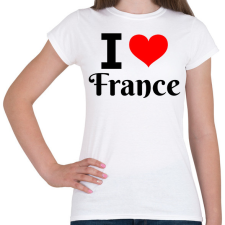 PRINTFASHION I love France - Női póló - Fehér női póló