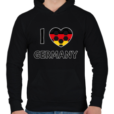 PRINTFASHION I love Germany - Férfi kapucnis pulóver - Fekete