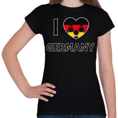 PRINTFASHION I love Germany - Női póló - Fekete