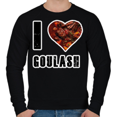 PRINTFASHION I Love Goulash - Férfi pulóver - Fekete
