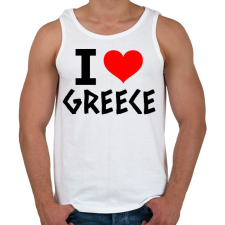 PRINTFASHION I love Greece 2 - Férfi atléta - Fehér atléta, trikó