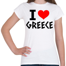PRINTFASHION I love Greece 2 - Női póló - Fehér női póló