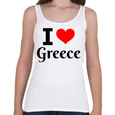 PRINTFASHION I love Greece - Női atléta - Fehér női trikó