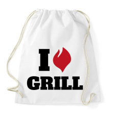 PRINTFASHION I love grill - Sportzsák, Tornazsák - Fehér tornazsák