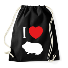 PRINTFASHION I love guinea pig (white) - Sportzsák, Tornazsák - Fekete tornazsák