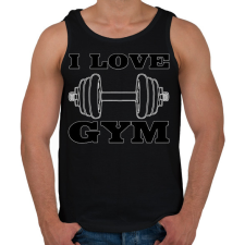 PRINTFASHION I love gym - Férfi atléta - Fekete atléta, trikó