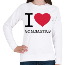 PRINTFASHION I love gymnastics - Női pulóver - Fehér női pulóver, kardigán