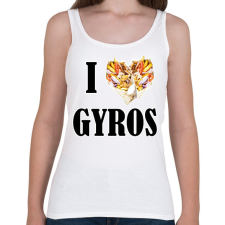 PRINTFASHION I love Gyros - Női atléta - Fehér női trikó