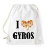 PRINTFASHION I love Gyros - Sportzsák, Tornazsák - Fehér