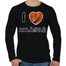 PRINTFASHION I love halászlé - Férfi hosszú ujjú póló - Fekete férfi póló