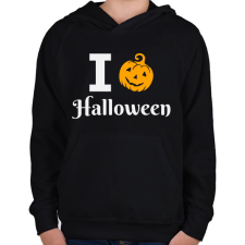 PRINTFASHION I love Halloween 3 - Gyerek kapucnis pulóver - Fekete gyerek pulóver, kardigán