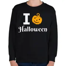 PRINTFASHION I love Halloween 3 - Gyerek pulóver - Fekete gyerek pulóver, kardigán