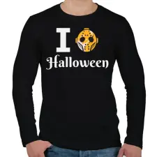 PRINTFASHION I love Halloween 4 - Férfi hosszú ujjú póló - Fekete férfi póló