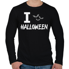 PRINTFASHION I love Halloween - Férfi hosszú ujjú póló - Fekete férfi póló