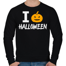 PRINTFASHION I love Halloween - Férfi pulóver - Fekete
