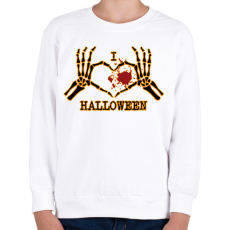 PRINTFASHION I love Halloween - Gyerek pulóver - Fehér