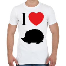 PRINTFASHION I love hedgehog (black) - Férfi póló - Fehér