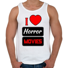 PRINTFASHION I love Horror Movies - Férfi atléta - Fehér