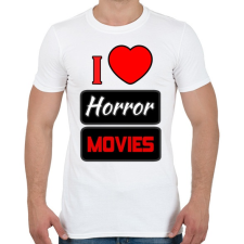 PRINTFASHION I love Horror Movies - Férfi póló - Fehér férfi póló