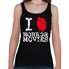 PRINTFASHION I love horror movies - Női atléta - Fekete női trikó