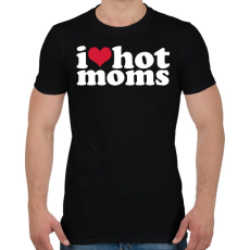 PRINTFASHION i love hot moms - Férfi póló - Fekete