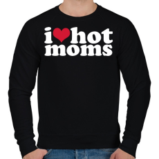 PRINTFASHION i love hot moms - Férfi pulóver - Fekete