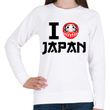 PRINTFASHION I love Japan 4 - Női pulóver - Fehér női pulóver, kardigán