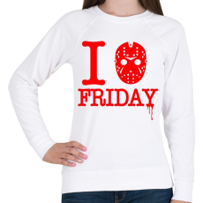 PRINTFASHION I love Jason! - Női pulóver - Fehér