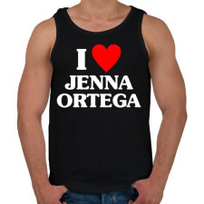 PRINTFASHION I LOVE JENNA ORTEGA - Férfi atléta - Fekete atléta, trikó